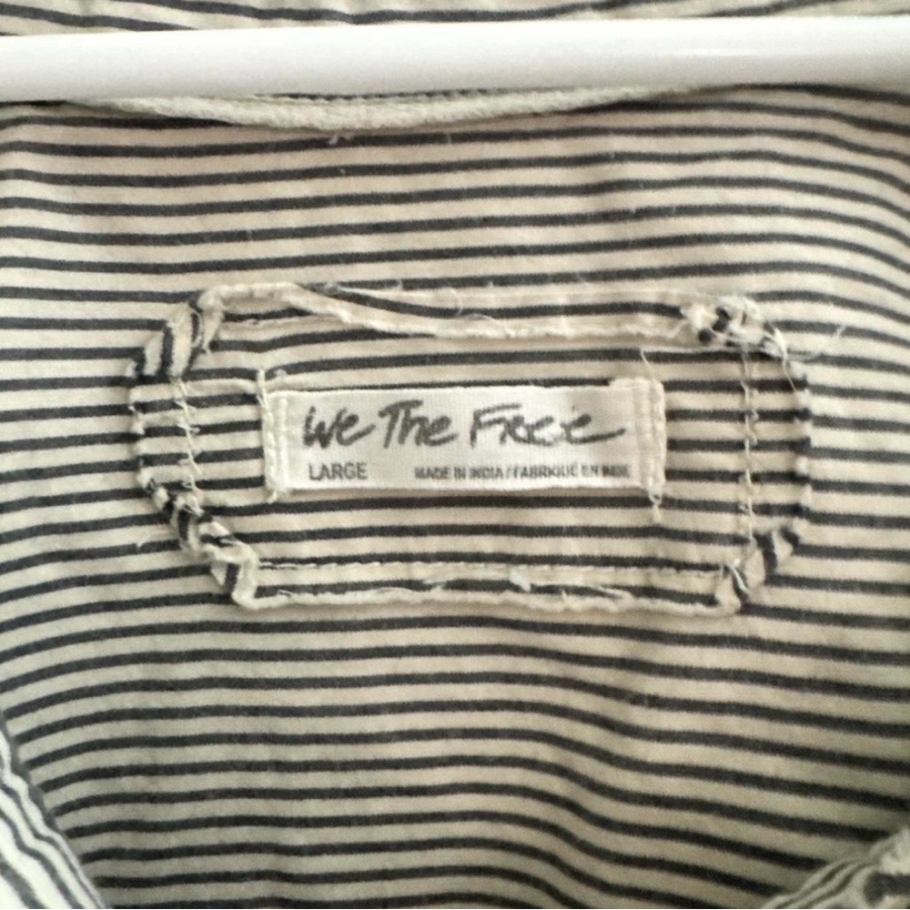 We The Free Blue and White Striped button up - Picture 3 of 3
